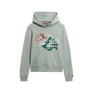 Bluza damska Superdry Tokyo Vl. Zielone bluzy Superdry, uniwersalny, bez wzorów, bez kaptura. W wyprzedaży za 315,50 zł.