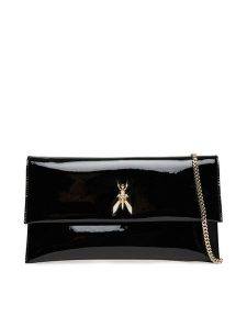 Patrizia Pepe Torebka 2B5460/L125-K182 Czarny. Czarne torebki klasyczne Patrizia Pepe, bez wzorów, z lakierowanej skóry, lakierowane, bez dodatków. Za 639,99 zł.