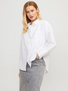 JJXX Koszula w kolorze białym rozmiar: S. Białe koszule JJXX, s, bez wzorów, z bawełny, bez kołnierzyka, bez ramiączek. Za 130,99 zł.