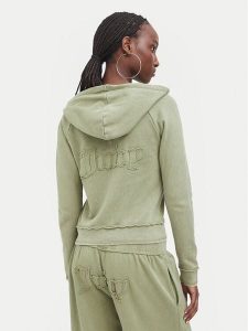 Juicy Couture Bluza JCWAS226320 Khaki Regular Fit. Brązowe bluzy Juicy Couture, xxs, bez wzorów, z bawełny, bez kaptura. Za 359,99 zł.