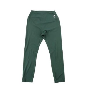 Second life - Legginsy damskie treningowe 7/8 zielone - Stan bardzo dobry. Zielone legginsy Gymshark, bez wzorów, z materiału. Za 85,16 zł.