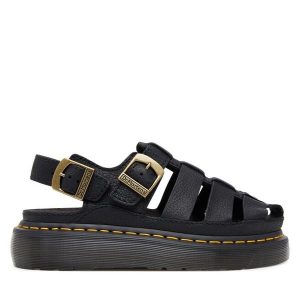 Sandały Dr. Martens. Czarne sandały Dr. Martens, bez wzorów, bez obcasa, na płaskiej podeszwie, bez zapięcia. Za 589,99 zł.