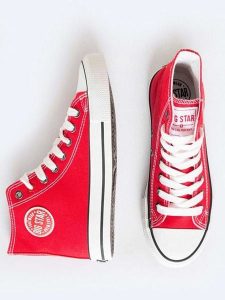 BIG STAR Sneakersy w kolorze czerwonym rozmiar: 39. Czerwone trampki Big Star, bez wzorów, za kostkę, bez zapięcia. Za 89,99 zł.