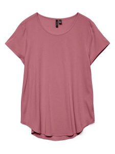 Vero Moda Koszulka w kolorze szaroróżowym rozmiar: S. Różowe bluzki Vero Moda, s, bez wzorów, z wiskozy, klasyczne, bez kołnierzyka, bez ramiączek. Za 70,24 zł.