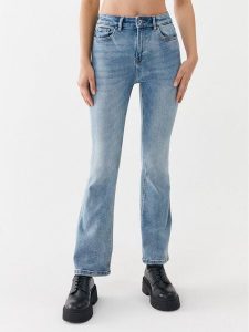 ONLY Jeansy 15244147 Niebieski Flared Fit. Niebieskie jeansy ONLY, bez wzorów, z bawełny. Za 219,99 zł.