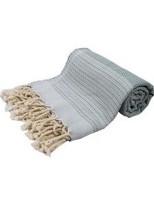 Samimi Chusta hammam w kolorze miętowo-błękitnym - 180 x 100 cm rozmiar: onesize. Niebieskie apaszki i chusty Samimi, bez wzorów, z bawełny. Za 80,95 zł.