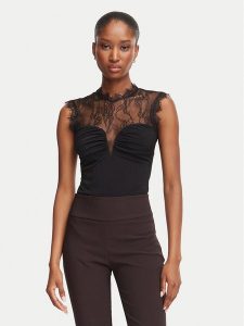 Rinascimento Body CFC0130488003 Czarny Slim Fit. Czarne body i gorsety Rinascimento, bez wzorów, z syntetyku. Za 469,99 zł.