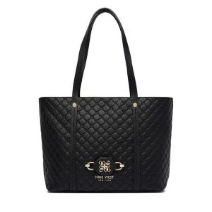 Torebka Nine West. Czarne shopper bag Nine West, bez wzorów, bez dodatków. Za 329,99 zł.