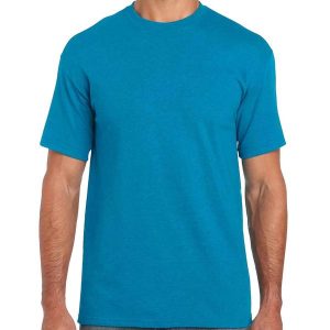 Wrzosowa Koszulka Bawełniana Dla Dorosłych Unisex. Niebieskie bluzki GILDAN, xl, bez wzorów, z bawełny, sportowe, bez kołnierzyka, bez ramiączek. Za 51,99 zł.