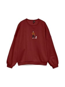 Vero Moda Bluza w kolorze bordowym rozmiar: M. Czerwone bluzy Vero Moda, m, bez wzorów, z bawełny, bez kaptura. Za 136,45 zł.