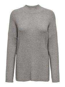 ONLY Sweter w kolorze szarym rozmiar: L. Szare swetry oversize ONLY, l, bez wzorów, prążkowane, bez ramiączek. Za 57,20 zł.
