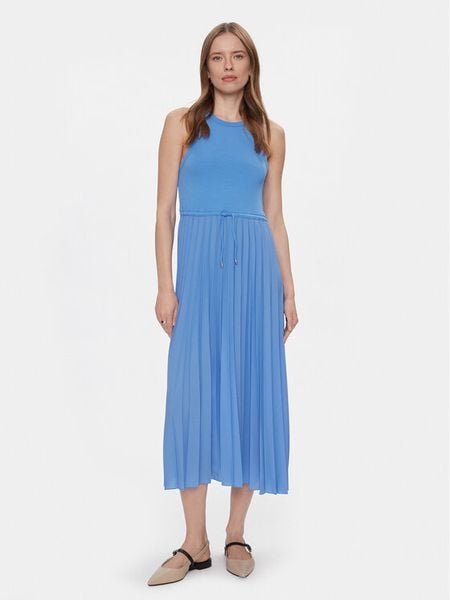 Tommy Hilfiger Sukienka codzienna WW0WW39342 Niebieski Regular Fit. Niebieskie kombinezony TOMMY HILFIGER, na co dzień, xl, bez wzorów, z wiskozy, bez kołnierzyka, bez ramiączek, proste. Za 519,99 zł.