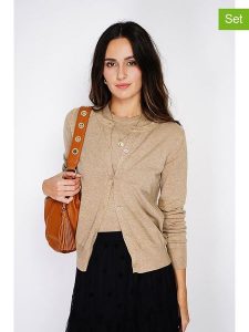 C& Jo 2-częściowy zestaw w kolorze karmelowym rozmiar: 44. Brązowe kardigany C& Jo, z kaszmiru. Za 175,67 zł.