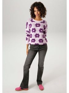 Aniston Sweter w kolorze lawendowym rozmiar: 46. Różowe swetry oversize Aniston, bez wzorów, bez ramiączek. Za 52,67 zł.