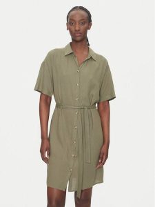Vero Moda Sukienka koszulowa Thea 10333791 Zielony Loose Fit. Zielone kombinezony Vero Moda, xs, bez wzorów, z wiskozy, bez kołnierzyka, bez ramiączek, koszulowe. Za 179,99 zł.