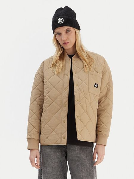 Quiksilver Kurtka przejściowa Shining Quilted EQWJK03084 Beżowy Regular Fit. Brązowe kurtki Quiksilver, xs, bez wzorów, z syntetyku, bez kaptura. Za 259,99 zł.