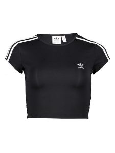 Adidas Koszulka "Adicolor" w kolorze czarnym rozmiar: 40. Czarne bluzki ADIDAS, bez wzorów, bez kołnierzyka, bez ramiączek. Za 61,46 zł.