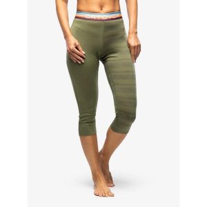 Legginsy termiczne damskie Ortovox 185 Rock N Wool Short Pants. Zielone legginsy ORTOVOX, bez wzorów. Za 366,99 zł.