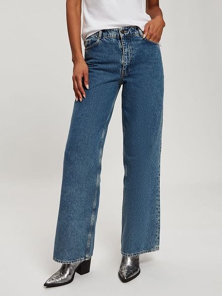Cross Jeans Dżinsy - Flared fit - w kolorze niebieskim rozmiar: 30W/32L. Niebieskie jeansy Cross Jeans, z aplikacjami, z jeansu. Za 121,80 zł.