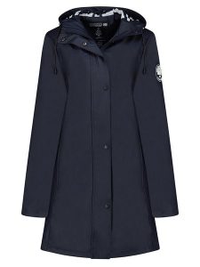 Geographical Norway Parka "Carrie" w kolorze granatowym rozmiar: S. Niebieskie płaszcze Geographical Norway, s, z aplikacjami, bez kaptura. Za 202,03 zł.