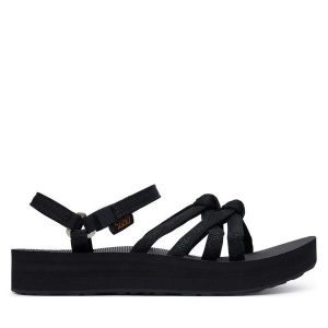 Sandały Teva. Czarne sandały Teva, bez wzorów, bez obcasa, na płaskiej podeszwie, bez zapięcia. Za 319,99 zł.