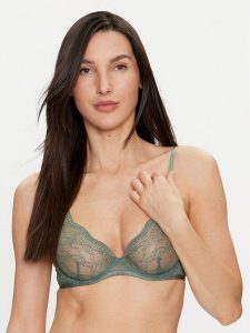 Hunkemöller Biustonosz z fiszbiną Isabelle 204684 Zielony. Zielone biustonosze Hunkemöller, bez wzorów, z syntetyku. Za 169,99 zł.