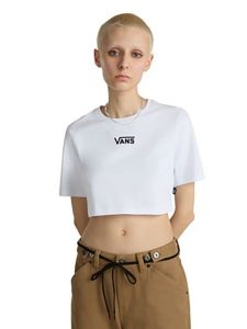 Vans Koszulka w kolorze białym rozmiar: M. Białe bluzki Vans, m, bez wzorów, z bawełny, bez kołnierzyka, bez ramiączek. Za 87,95 zł.