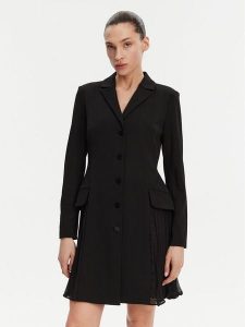 DKNY Sukienka koktajlowa DD4K1D67 Czarny Regular Fit. Czarne kombinezony DKNY, bez wzorów, z syntetyku, wizytowe, bez kołnierzyka, bez ramiączek. Za 389,99 zł.