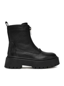 DeeZee Botki CEO-HY13123-35 Czarny. Czarne botki DeeZee, bez wzorów, z materiału, bez obcasa, na płaskiej podeszwie, bez zapięcia. Za 199,99 zł.