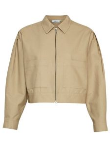 MOSS COPENHAGEN Kurtka przejściowa "Josefine" w kolorze beżowym rozmiar: L/XL. Brązowe kurtki Moss Copenhagen, l, bez wzorów, z bawełny, bez kaptura. Za 149,31 zł.