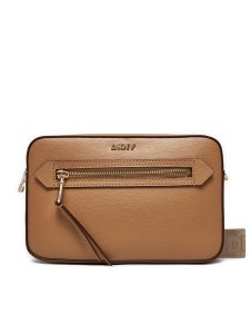 DKNY Torebka R42E3E22 Brązowy. Brązowe listonoszki DKNY, bez wzorów, ze skóry, bez dodatków. Za 659,99 zł.