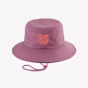 Kapelusz turystyczny Quechua Hike 100. Fioletowe kapelusze FORCLAZ, bez wzorów, z bawełny, sportowe. Za 39,99 zł.