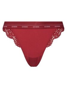 Guess Stringi O4YE00 PZ01C Czerwony. Czerwone stringi Guess, z aplikacjami, z syntetyku. Za 119,99 zł.