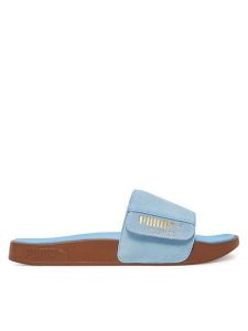 Puma Klapki Leadcat 2.0 Palermo Foil 399041 03 Niebieski. Niebieskie klapki Puma, bez wzorów, ze skóry, bez obcasa. Za 139,99 zł.