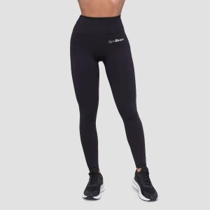Legginsy damskie fitness z wysokim pasem czarne Essence. Czarne legginsy GYMBEAM, bez wzorów, z elastanu. Za 85,90 zł.