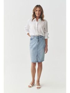 TATUUM Spódnica dżinsowa "Ewi" w kolorze błękitnym rozmiar: 36. Niebieskie spódnice Tatuum, bez wzorów, z bawełny, klasyczne, midi. Za 140,53 zł.