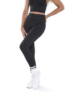 Athleas Legginsy sportowe "Evelin" w kolorze czarnym rozmiar: M/L. Czarne legginsy Athleas, l, bez wzorów, z materiału, z podwyższonym stanem, outdoorowe. Za 130,99 zł.