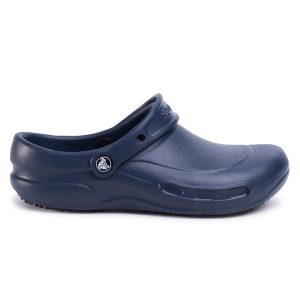Klapki Crocs. Niebieskie klapki Crocs, bez wzorów, bez obcasa. Za 199,99 zł.