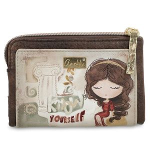 Brązowy Damski Portfel Anekke Muse. Brązowe portfele Anekke, z aplikacjami. Za 179,00 zł.