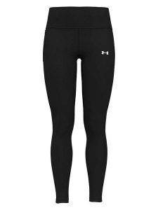 Under Armour Legginsy sportowe "Motion" w kolorze czarnym rozmiar: M. Czarne legginsy Under Armour, m, bez wzorów, z materiału, outdoorowe. Za 176,08 zł.