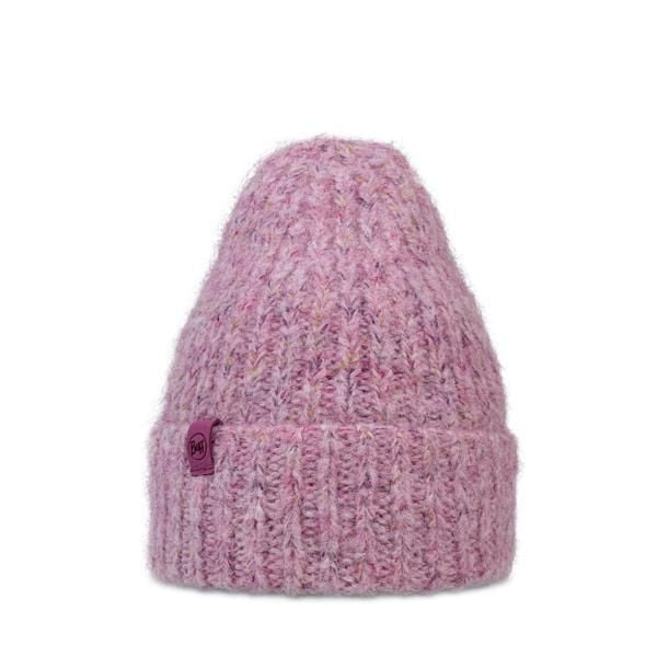 Czapka BUFF KNITTED & FLEECE BAND BEANIE EYLA PURPLE LILAC. Czerwone czapki Buff, bez wzorów. Za 149,90 zł.
