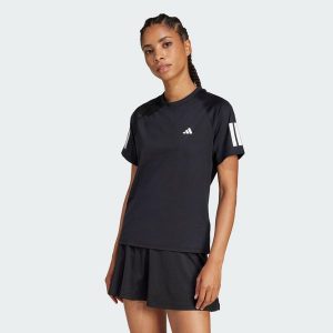 Koszulka Club 3-Stripes Tennis Climacool. Niebieskie bluzki ADIDAS, m, bez wzorów, sportowe, bez kołnierzyka, bez ramiączek. W wyprzedaży za 107,40 zł.
