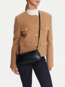 Calvin Klein Torebka Hardware Zip Crossbody LV04F1046G Czarny. Czarne listonoszki Calvin Klein, bez wzorów, ze skóry, bez dodatków. Za 279,99 zł.