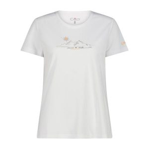 Koszulka damska turystyczna CMP 38T6656. Białe bluzki CMP, xl, bez wzorów, sportowe, bez kołnierzyka, bez ramiączek. Za 143,50 zł.