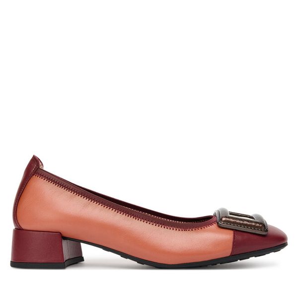 Półbuty Hispanitas. Czerwone półbuty Hispanitas, bez wzorów, bez obcasa, na płaskiej podeszwie, bez zapięcia. Za 369,99 zł.