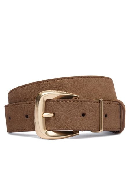 Calvin Klein Pasek Hw End Tip Buckle Suede 30Mm LV04F7114G Brązowy. Brązowe paski Calvin Klein, bez wzorów, ze skóry. Za 249,99 zł.