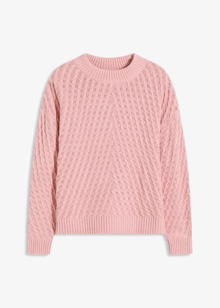 Sweter. Czerwone swetry klasyczne bonprix, bez kołnierzyka. Za 107,99 zł.