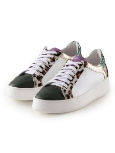 Anna Morellini Skórzane sneakersy "Milavia" w kolorze biało-czarnym rozmiar: 40. Białe trampki Anna Morellini, bez wzorów, bez zapięcia. Za 298,67 zł.