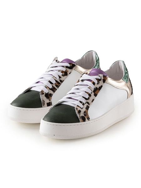 Anna Morellini Skórzane sneakersy "Milavia" w kolorze biało-czarnym rozmiar: 40. Białe trampki Anna Morellini, bez wzorów, bez zapięcia. Za 302,35 zł.