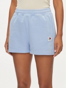 Tommy Jeans Szorty sportowe New Cls DW0DW17772 Błękitny Relaxed Fit. Niebieskie spodenki sportowe Tommy Jeans, s, bez wzorów, z bawełny. Za 179,99 zł.